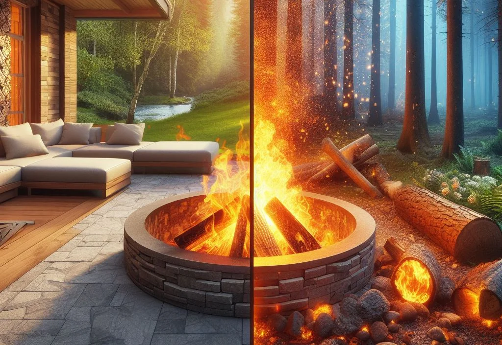 is a propane fire pit considered an open fire