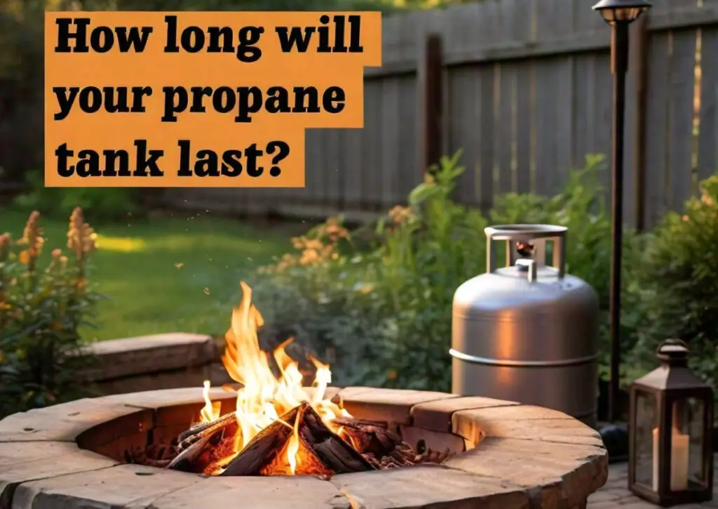 how long does a propane tank last on fire pit