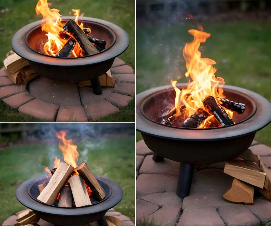 how much wood is needed for fire pit